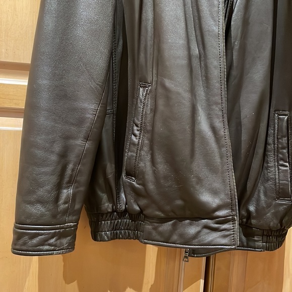 Leather bomber/varsity jacket - Picture 5 of 9